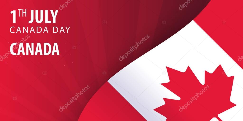 Canada day. Flag and Patriotic Banner. Vector illustration.