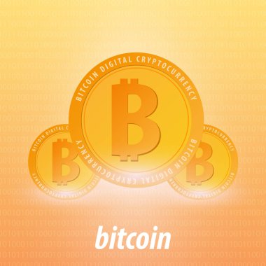 Bitcoin. Dijital Cryptocurrency araştırma grubu. Teknoloji afiş.