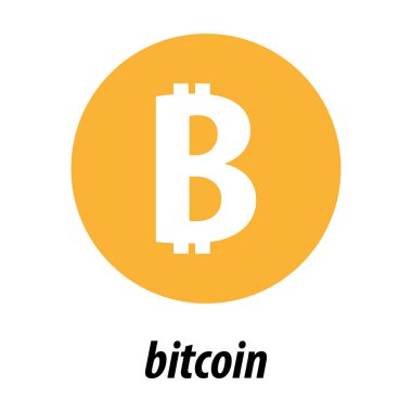 Bitcoin. Dijital Cryptocurrency araştırma grubu. Teknoloji amblemi.