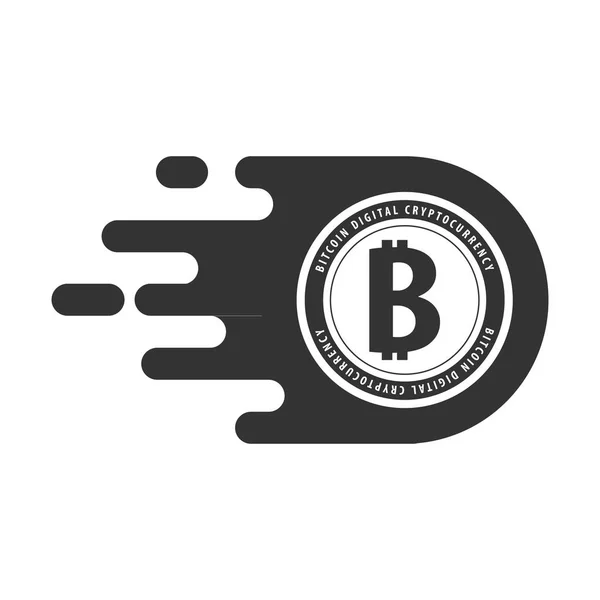 Bitcoin logo i godło. Cyfrowy kryptowaluta. Godło Techology. — Wektor stockowy