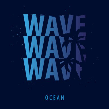 Avuç içi ile yaz grafik. T-shirt tasarım ve baskı.