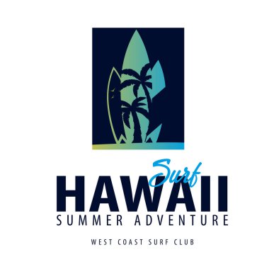 Sörf logo ve amblemler için Surf Club veya dükkan. Vektör çizim.