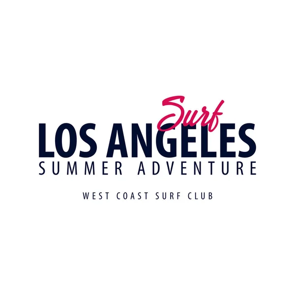 Los Angeles Surfing emblem eller logotyp. Vektorillustration. — Stock vektor