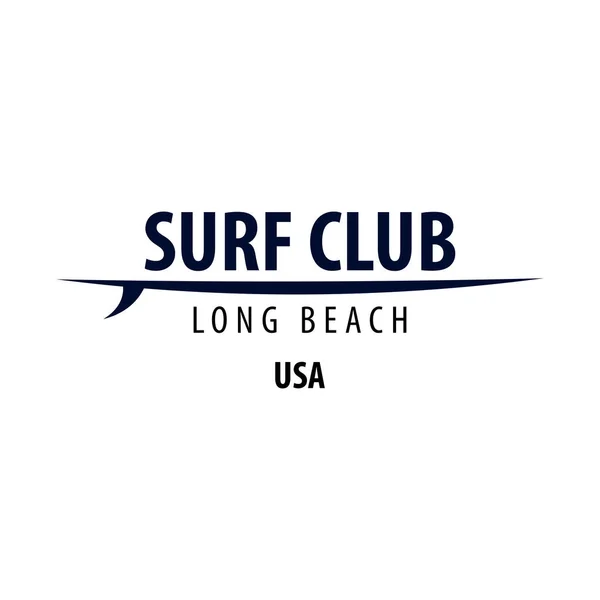 Surfing logotyp och emblem för Surf Club eller butik. Vektorillustration. — Stock vektor