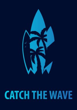 Surfingboards arka plan. Sörf tasarım T-Shirt, Yazdır. Vektör çizim.