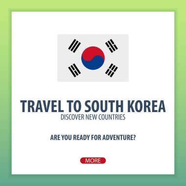 Güney Kore'ye seyahat. Keşfetmek ve yeni ülkeler keşfetmek. Macera seyahat.
