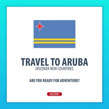 Aruba için seyahat. Keşfetmek ve yeni ülkeler keşfetmek. Macera seyahat.