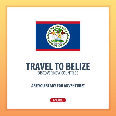 Belize için seyahat. Keşfetmek ve yeni ülkeler keşfetmek. Macera seyahat.