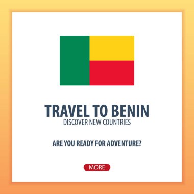 Benin için seyahat. Keşfetmek ve yeni ülkeler keşfetmek. Macera seyahat.