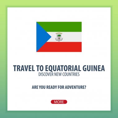 Equtorial Gine için seyahat. Keşfetmek ve yeni ülkeler keşfetmek. Macera seyahat.