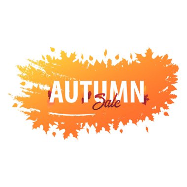 Sonbahar yaprakları satış veya promosyon posteri ve çerçeve belgesi veya web afiş alışveriş için arka plan. Vektör çizim şablonu.