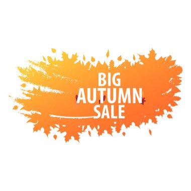 Sonbahar yaprakları satış veya promosyon posteri ve çerçeve belgesi veya web afiş alışveriş için arka plan. Vektör çizim şablonu.