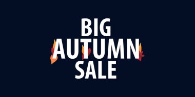 Sonbahar yaprakları satış veya promosyon posteri ve çerçeve belgesi veya web afiş alışveriş için arka plan. Vektör çizim şablonu.