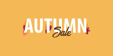 Sonbahar yaprakları satış veya promosyon posteri ve çerçeve belgesi veya web afiş alışveriş için arka plan. Vektör çizim şablonu.