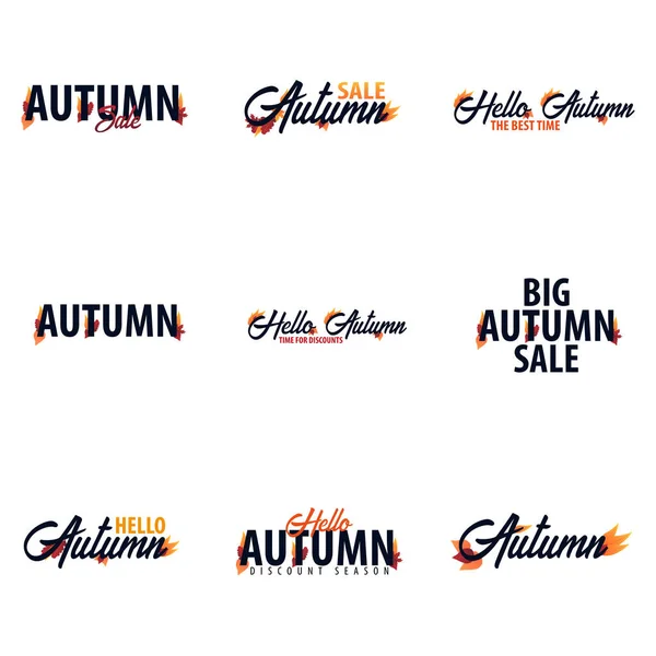 Herbst Logo und Emblem. Vektorillustration. — Stockvektor
