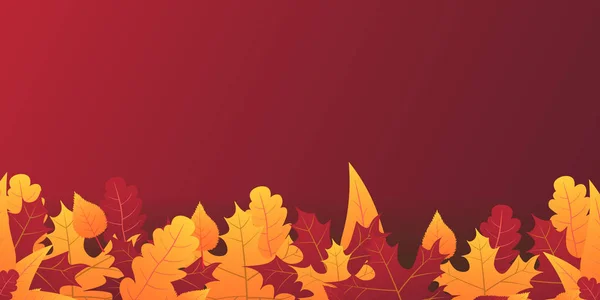 Autunno Sfondo con foglie per la vendita di shopping o poster promozionale e cornice volantino o banner web. Modello di illustrazione vettoriale . — Vettoriale Stock