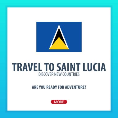 Saint Lucia için seyahat. Keşfetmek ve yeni ülkeler keşfetmek. Macera seyahat.