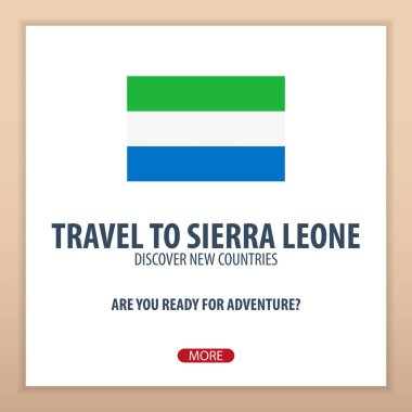 Sierra Leone için seyahat. Keşfetmek ve yeni ülkeler keşfetmek. Macera seyahat.