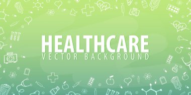 Tıbbi geçmişi. Tıbbi bakım. Sağlık. Vektör tıp çizim.