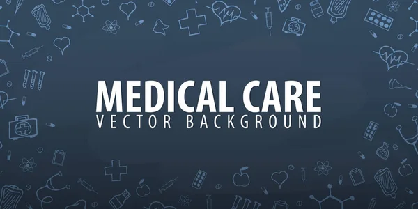 Medizinische Versorgung. medizinischer Hintergrund. Gesundheitsversorgung. Vektor Medizin Illustration. — Stockvektor