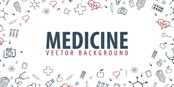 Medizin. medizinischer Hintergrund. Gesundheitsversorgung. Vektor Medizin Illustration. — Stockvektor