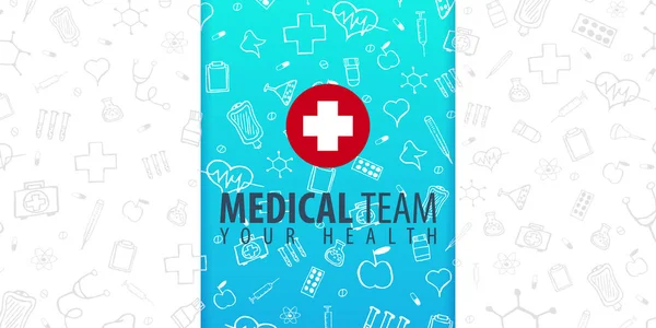 Medical Team. Medical background. Health care. Vector medicine illustration. — Stock Vector