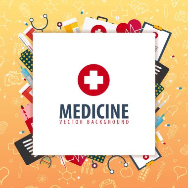 Tıbbi geçmişi. Sağlık. Vektör tıp çizim.