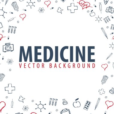Tıbbi geçmişi. Sağlık. Vektör tıp çizim.