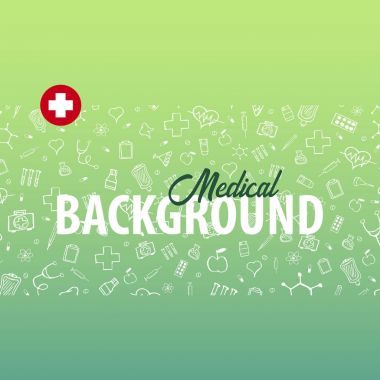Tıbbi geçmişi. Sağlık. Vektör tıp çizim.