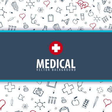 Tıbbi geçmişi. Sağlık. Vektör tıp çizim.