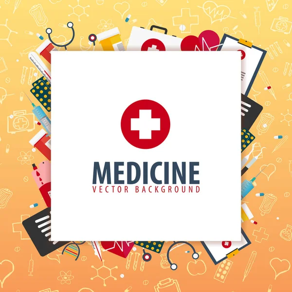 Tıbbi geçmişi. Sağlık. Vektör tıp çizim.