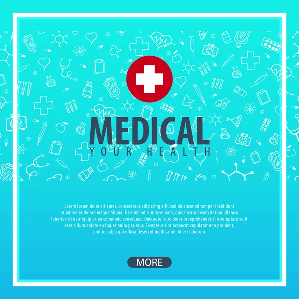 Tıbbi geçmişi. Sağlık. Vektör tıp çizim.
