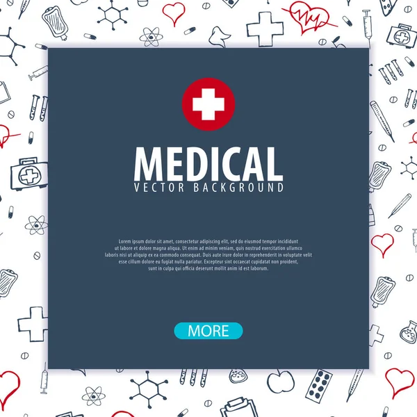 Medizinischer Hintergrund. Gesundheitsversorgung. Vektor Medizin Illustration. — Stockvektor