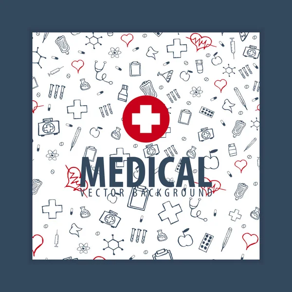 Medizinischer Hintergrund. Gesundheitsversorgung. Vektor Medizin Illustration. — Stockvektor