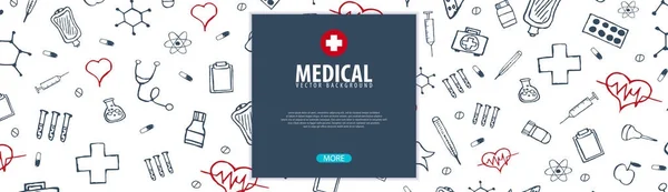 Medical banner and background. Health care. Vector medicine illustration. — Stock Vector