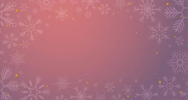 Feliz Natal e Feliz Ano Novo. Flocos de neve. Ilustração vetorial . — Vetor de Stock