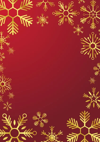 Joyeux Noël et bonne année. Glod Snowflakes. Illustration vectorielle . — Image vectorielle