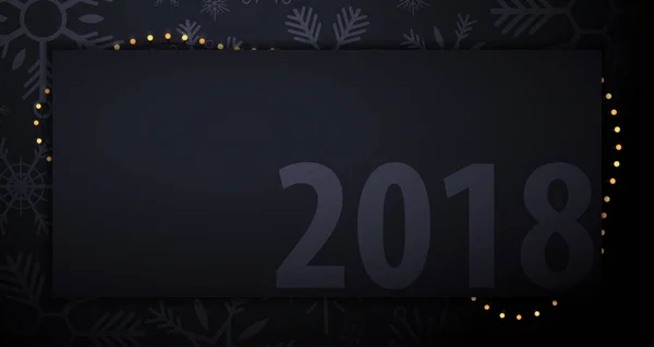 С Новым годом и Рождеством Христовым на тёмном фоне со снежинками. Векторная иллюстрация . — стоковый вектор