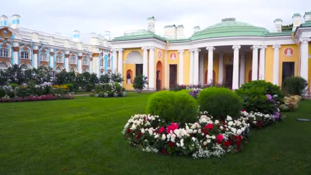 Saint Petersburg Tsarskoye Selo Pushkin Lake Park Russia — Stock Video