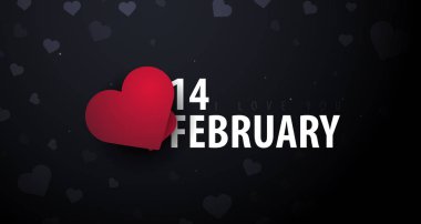 Sevgililer Günü Satılık arka plan. Duvar kağıdı, el ilanları, davet, afiş, broşür, fiş, afiş. Vektör çizim.