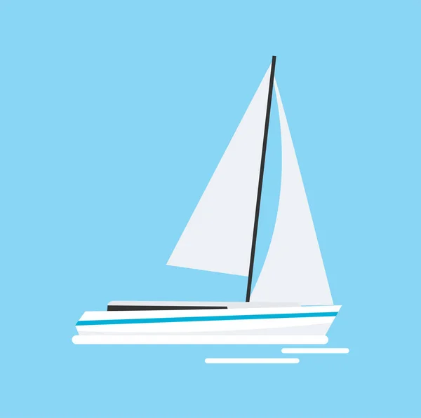 Yachtclub und Segelsport. Seefahrt. Vektorillustration. — Stockvektor