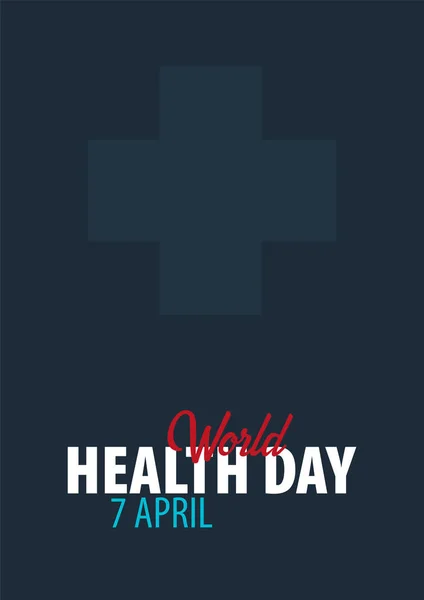 Giornata mondiale della sanità. 7 aprile. Bandiera medica. Illustrazione vettoriale . — Vettoriale Stock