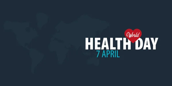 Hari Kesehatan Dunia. 7 April. Panji medis. Ilustrasi vektor . - Stok Vektor