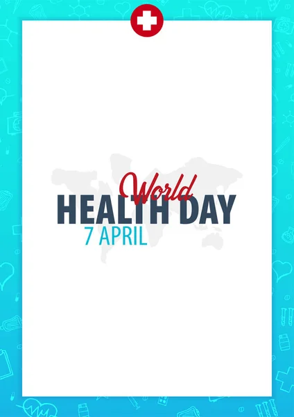 Journée mondiale de la santé. 7 avril. Bannière médicale. Illustration vectorielle . — Image vectorielle