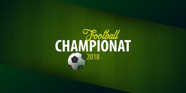 Futbol ya da futbol tasarım afiş. Futbol Şampiyonası. Vektör top. Vektör çizim.