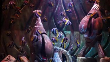 Büyük akvaryum ve oceanarium balık. Balık Tank.