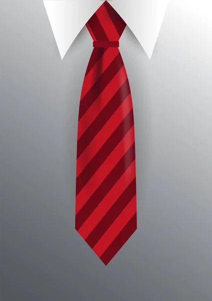 Corbata, corbata sobre un fondo gris. Ilustración vectorial . — Vector de stock