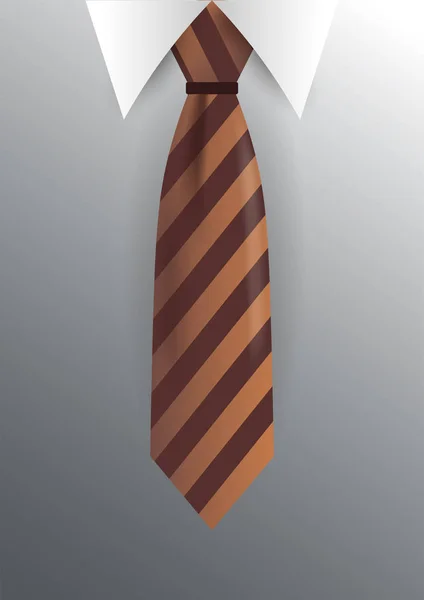 Krawatte, Krawatte auf grauem Hintergrund. Vektorillustration. — Stockvektor