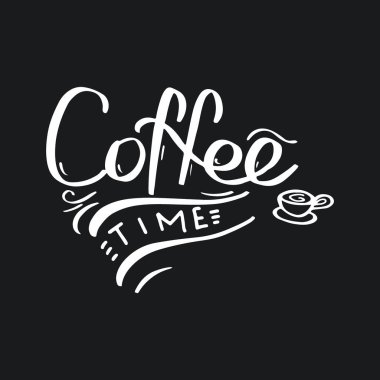 Baskı ve posterler için tırnak içinde kahve mektupları, menü tasarımı, davetiye ve tebrik kartları.