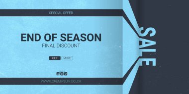 İndirimli yaratıcı afiş. Son İndirim. Şablon Tasarımı.